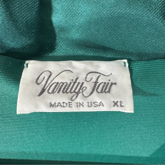 Vintage Vanity Fair Women's Green Button House Dress Nightgown Robe - Picture 9 of 12